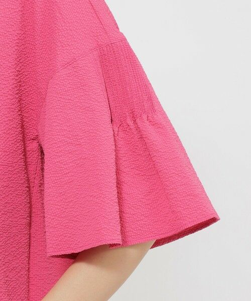 EVEX by KRIZIA  (大きいサイズ) / エヴェックス バイ クリツィア (オオキイサイズ) その他トップス | 【L】【カタログ掲載品】【1枚で決まる】【ウォッシャブル】サッカーストレッチフレアブラウス | 詳細7