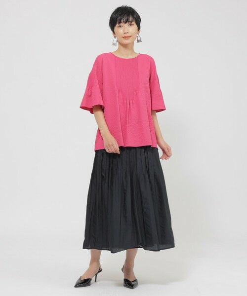 EVEX by KRIZIA  (大きいサイズ) / エヴェックス バイ クリツィア (オオキイサイズ) その他トップス | 【L】【カタログ掲載品】【1枚で決まる】【ウォッシャブル】サッカーストレッチフレアブラウス | 詳細2