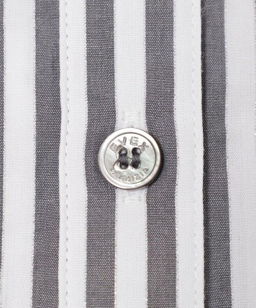 EVEX by KRIZIA  (大きいサイズ) / エヴェックス バイ クリツィア (オオキイサイズ) その他トップス | 【L】【カタログ掲載品】【ウォッシャブル】シアーコンビストライプロングシャツ | 詳細10