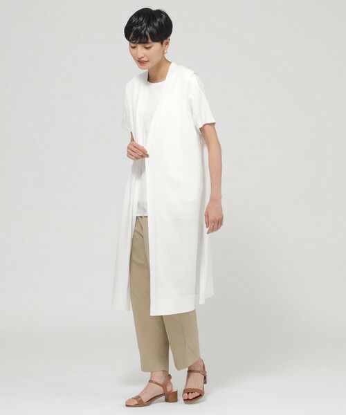 EVEX by KRIZIA  (大きいサイズ) / エヴェックス バイ クリツィア (オオキイサイズ) その他トップス | 【L】【ウォッシャブル】ドライタッチコットンニットロングジレ | 詳細1