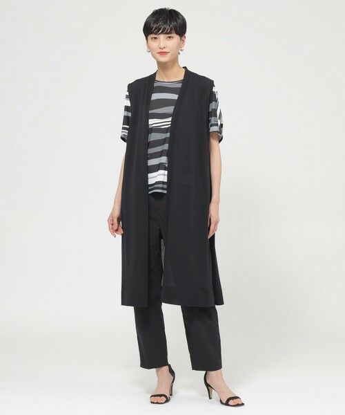 EVEX by KRIZIA  (大きいサイズ) / エヴェックス バイ クリツィア (オオキイサイズ) その他トップス | 【L】【ウォッシャブル】ドライタッチコットンニットロングジレ | 詳細2