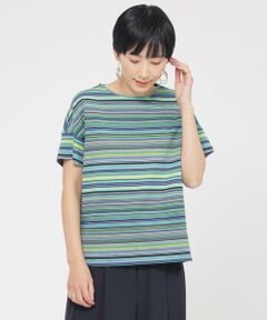 EVEX by KRIZIA  (大きいサイズ) / エヴェックス バイ クリツィア (オオキイサイズ) その他トップス | 【L】【ウォッシャブル】マルチボーダーカットソー