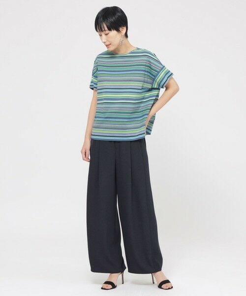 EVEX by KRIZIA  (大きいサイズ) / エヴェックス バイ クリツィア (オオキイサイズ) その他トップス | 【L】【ウォッシャブル】マルチボーダーカットソー | 詳細4