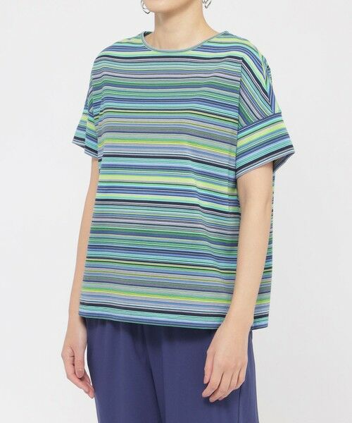 EVEX by KRIZIA  (大きいサイズ) / エヴェックス バイ クリツィア (オオキイサイズ) その他トップス | 【L】【ウォッシャブル】マルチボーダーカットソー | 詳細6