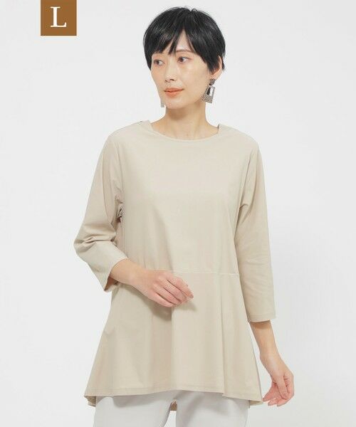 EVEX by KRIZIA (大きいサイズ)/エヴェックス バイ クリツィア (オオキイサイズ) 【L】【接触冷感】【UV対策】【ウォッシャブル】ハイゲージメリルチュニックカットソー グレー系2 44