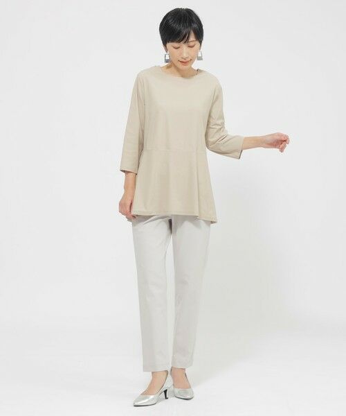 EVEX by KRIZIA (大きいサイズ) / エヴェックス バイ クリツィア (オオキイサイズ) その他トップス | 【L】【接触冷感】【UV対策】【ウォッシャブル】ハイゲージメリルチュニックカットソー | 詳細1