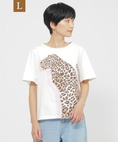 EVEX by KRIZIA  (大きいサイズ) / エヴェックス バイ クリツィア (オオキイサイズ) その他トップス | 【L】【カタログ掲載品】【ウォッシャブル】パンサーモチーフジャカードカットソー