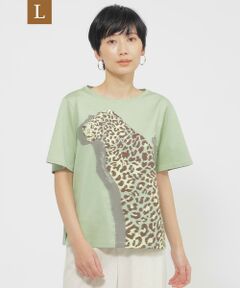 EVEX by KRIZIA  (大きいサイズ) / エヴェックス バイ クリツィア (オオキイサイズ) その他トップス | 【L】【カタログ掲載品】【ウォッシャブル】パンサーモチーフジャカードカットソー