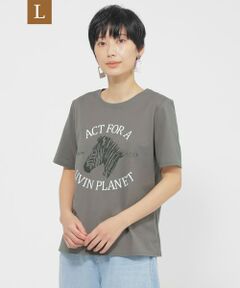 EVEX by KRIZIA  (大きいサイズ) / エヴェックス バイ クリツィア (オオキイサイズ) その他トップス | 【L】【カタログ掲載品】【ウォッシャブル】アニマルロゴプリントカットソー