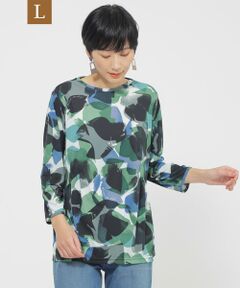 EVEX by KRIZIA  (大きいサイズ) / エヴェックス バイ クリツィア (オオキイサイズ) その他トップス | 【L】【接触冷感】【UV対策】【ウォッシャブル】ペイントドットプルオーバーカットソー