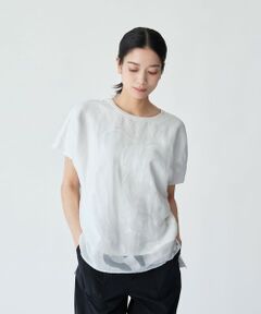 EVEX by KRIZIA  (大きいサイズ) / エヴェックス バイ クリツィア (オオキイサイズ) その他トップス | 【L】【カタログ掲載品】【ウォッシャブル】オパールタイガーコンビカットソー