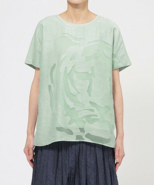 EVEX by KRIZIA  (大きいサイズ) / エヴェックス バイ クリツィア (オオキイサイズ) その他トップス | 【L】【カタログ掲載品】【ウォッシャブル】オパールタイガーコンビカットソー | 詳細4