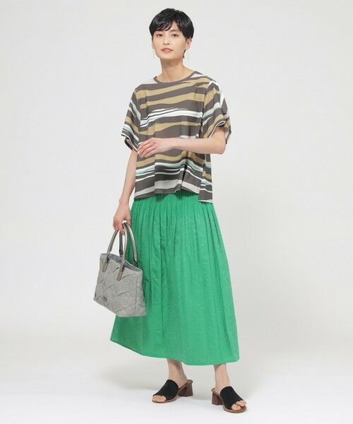 EVEX by KRIZIA  (大きいサイズ) / エヴェックス バイ クリツィア (オオキイサイズ) その他トップス | 【L】【カタログ掲載品】【接触冷感】【UV対策】【ウォッシャブル】コンチェロアニマルボーダーカットソー | 詳細3