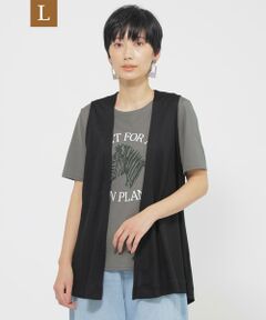 EVEX by KRIZIA  (大きいサイズ) / エヴェックス バイ クリツィア (オオキイサイズ) その他トップス | 【L】【接触冷感】【ウォッシャブル】リヨセルジャージ—ジレ