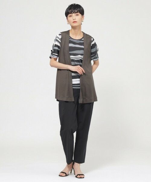 EVEX by KRIZIA  (大きいサイズ) / エヴェックス バイ クリツィア (オオキイサイズ) その他トップス | 【L】【接触冷感】【ウォッシャブル】リヨセルジャージ—ジレ | 詳細2