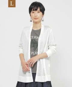 EVEX by KRIZIA  (大きいサイズ) / エヴェックス バイ クリツィア (オオキイサイズ) その他トップス | 【L】【接触冷感】【ウォッシャブル】リヨセルジャージ—カーディガン