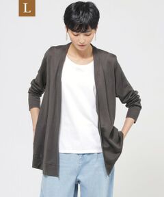 EVEX by KRIZIA  (大きいサイズ) / エヴェックス バイ クリツィア (オオキイサイズ) その他トップス | 【L】【接触冷感】【ウォッシャブル】リヨセルジャージ—カーディガン