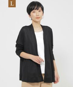 EVEX by KRIZIA  (大きいサイズ) / エヴェックス バイ クリツィア (オオキイサイズ) その他トップス | 【L】【接触冷感】【ウォッシャブル】リヨセルジャージ—カーディガン