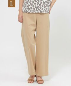 EVEX by KRIZIA  (大きいサイズ) / エヴェックス バイ クリツィア (オオキイサイズ) その他パンツ | 【L】【カタログ掲載品】【ウォッシャブル】コットン麻ブレンドストレッチワイドストレートパンツ