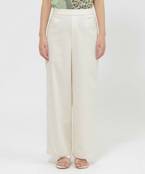 EVEX by KRIZIA  (大きいサイズ) / エヴェックス バイ クリツィア (オオキイサイズ) その他パンツ | 【L】【カタログ掲載品】【ウォッシャブル】コットン麻ブレンドストレッチワイドストレートパンツ | 詳細5