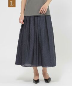 EVEX by KRIZIA  (大きいサイズ) / エヴェックス バイ クリツィア (オオキイサイズ) ロング・マキシ丈スカート | 【L】【カタログ掲載品】【ウォッシャブル】パンサージャカードリバーシブルスカート