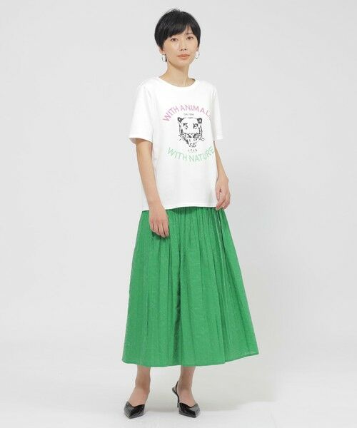 EVEX by KRIZIA  (大きいサイズ) / エヴェックス バイ クリツィア (オオキイサイズ) ロング・マキシ丈スカート | 【L】【カタログ掲載品】【ウォッシャブル】パンサージャカードリバーシブルスカート | 詳細3