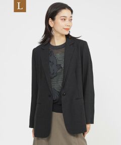 EVEX by KRIZIA  (大きいサイズ) / エヴェックス バイ クリツィア (オオキイサイズ) テーラードジャケット | 【L】【カタログ掲載品】【ウォッシャブル】シアーヴィンテージスラブテーラージャケット
