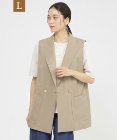 EVEX by KRIZIA  (大きいサイズ) / エヴェックス バイ クリツィア (オオキイサイズ) ベスト | 【L】【SANYO Style EDITION掲載】【接触冷感】【防しわ】【ウォッシャブル】ドライポプリンテーラージレ