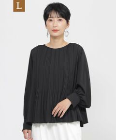 EVEX by KRIZIA  (大きいサイズ) / エヴェックス バイ クリツィア (オオキイサイズ) その他トップス | 【L】【ウォッシャブル】デシンプリーツプルオーバーブラウス