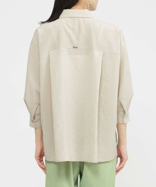 EVEX by KRIZIA  (大きいサイズ) / エヴェックス バイ クリツィア (オオキイサイズ) その他トップス | 【L】【接触冷感】【UV対策】【ウォッシャブル】リネンライクタンブラーショートブラウス | 詳細5