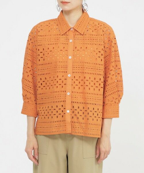 EVEX by KRIZIA  (大きいサイズ) / エヴェックス バイ クリツィア (オオキイサイズ) その他トップス | 【L】【カタログ掲載品】【ウォッシャブル】タイルエンブロイダリーブラウス | 詳細4