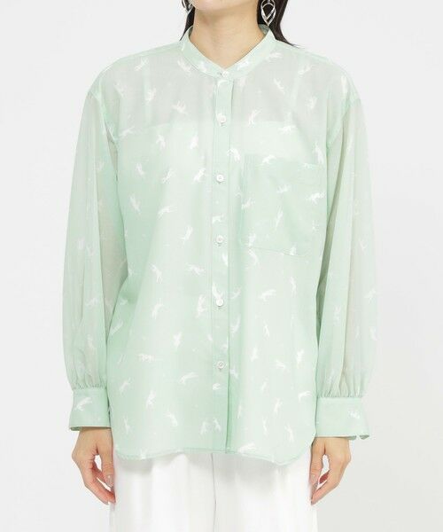 EVEX by KRIZIA  (大きいサイズ) / エヴェックス バイ クリツィア (オオキイサイズ) その他トップス | 【L】【1枚できまる】【カタログ掲載品】【ウォッシャブル】クラフトパンサーシアーコンビブラウス | 詳細3