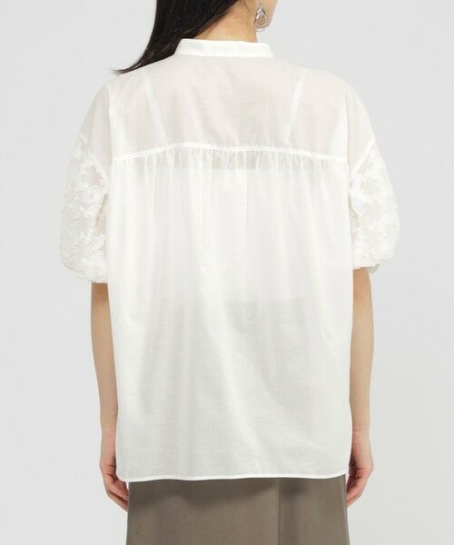 EVEX by KRIZIA (大きいサイズ) / エヴェックス バイ クリツィア (オオキイサイズ) その他トップス | 【L】【SANYO Style EDITION掲載】【ウォッシャブル】タイルジャカードコンビブラウス | 詳細5