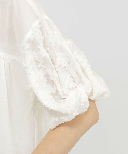 EVEX by KRIZIA (大きいサイズ) / エヴェックス バイ クリツィア (オオキイサイズ) その他トップス | 【L】【SANYO Style EDITION掲載】【ウォッシャブル】タイルジャカードコンビブラウス | 詳細6