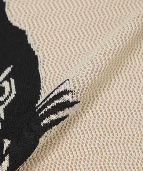 EVEX by KRIZIA  (大きいサイズ) / エヴェックス バイ クリツィア (オオキイサイズ) その他トップス | 【L】【カタログ掲載品】【ウォッシャブル】パンサージャカードメッシュニット | 詳細7