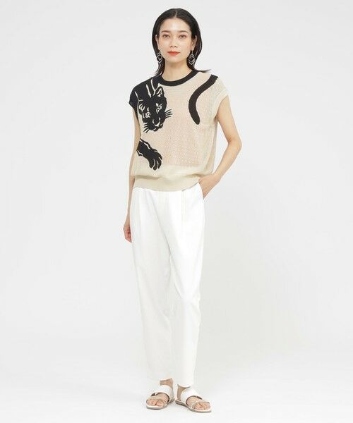 EVEX by KRIZIA  (大きいサイズ) / エヴェックス バイ クリツィア (オオキイサイズ) その他トップス | 【L】【カタログ掲載品】【ウォッシャブル】パンサージャカードメッシュニット | 詳細2