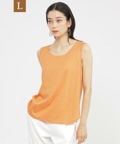 EVEX by KRIZIA  (大きいサイズ) / エヴェックス バイ クリツィア (オオキイサイズ) その他トップス | 【L】【ウォシャブル】【接触冷感】シルケットコットンタンクトップ