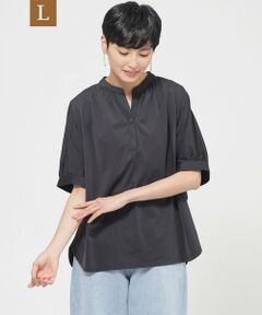 EVEX by KRIZIA  (大きいサイズ) / エヴェックス バイ クリツィア (オオキイサイズ) その他トップス | 【L】【接触冷感】【UV対策】【ウォッシャブル】コンチェロスキッパーブラウスカットソー