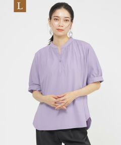 EVEX by KRIZIA  (大きいサイズ) / エヴェックス バイ クリツィア (オオキイサイズ) その他トップス | 【L】【接触冷感】【UV対策】【ウォッシャブル】コンチェロスキッパーブラウスカットソー