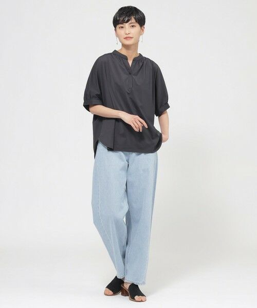 EVEX by KRIZIA  (大きいサイズ) / エヴェックス バイ クリツィア (オオキイサイズ) その他トップス | 【L】【接触冷感】【UV対策】【ウォッシャブル】コンチェロスキッパーブラウスカットソー | 詳細1