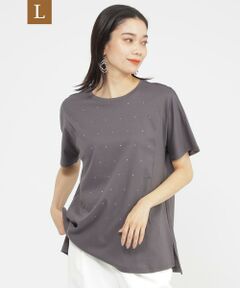 EVEX by KRIZIA  (大きいサイズ) / エヴェックス バイ クリツィア (オオキイサイズ) その他トップス | 【L】【カタログ掲載品】【接触冷感】【ウォッシャブル】超冷感コットンスムースホットフィットドットカットソー