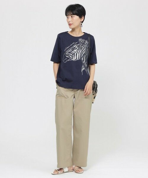 EVEX by KRIZIA  (大きいサイズ) / エヴェックス バイ クリツィア (オオキイサイズ) その他トップス | 【L】【SANYO Style EDITION掲載】【接触冷感】【ウォッシャブル】メタリックゼブラプリントカットソー | 詳細2