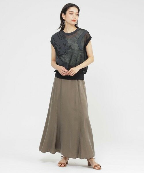 EVEX by KRIZIA  (大きいサイズ) / エヴェックス バイ クリツィア (オオキイサイズ) ロング・マキシ丈スカート | 【L】【カタログ掲載品】ライトキュプラマーメイドスカート | 詳細4