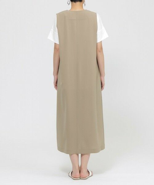 EVEX by KRIZIA  (大きいサイズ) / エヴェックス バイ クリツィア (オオキイサイズ) ロング・マキシ丈ワンピース | 【L】【接触冷感】【防しわ】【防透け】【ウォッシャブル】ドライタッチジャンパースカート | 詳細5