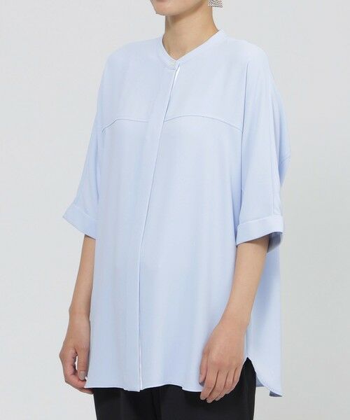 EVEX by KRIZIA  (大きいサイズ) / エヴェックス バイ クリツィア (オオキイサイズ) その他トップス | 【L】【夏でもさらっと】【吸水速乾】【ウォシャブル】バックサテンジョーゼットブラウス | 詳細4