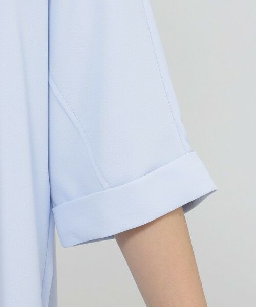 EVEX by KRIZIA  (大きいサイズ) / エヴェックス バイ クリツィア (オオキイサイズ) その他トップス | 【L】【夏でもさらっと】【吸水速乾】【ウォシャブル】バックサテンジョーゼットブラウス | 詳細6