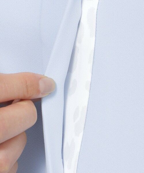 EVEX by KRIZIA  (大きいサイズ) / エヴェックス バイ クリツィア (オオキイサイズ) その他トップス | 【L】【夏でもさらっと】【吸水速乾】【ウォシャブル】バックサテンジョーゼットブラウス | 詳細8