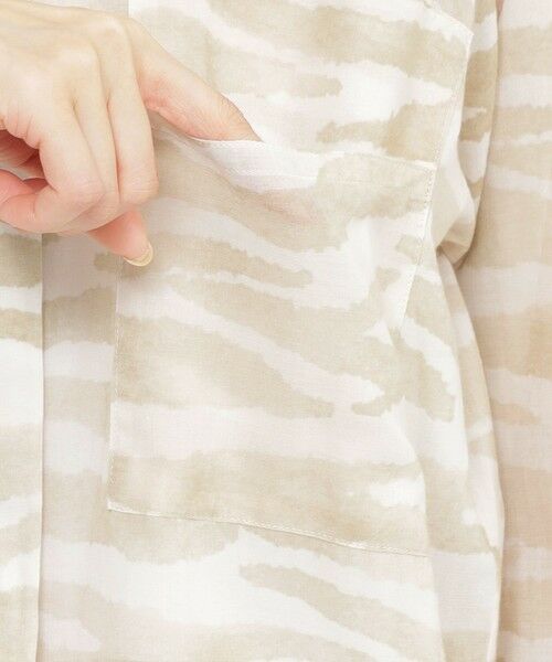 EVEX by KRIZIA  (大きいサイズ) / エヴェックス バイ クリツィア (オオキイサイズ) その他トップス | 【L】【接触冷感】【ウォッシャブル】シアーボイルゼブラロングシャツ | 詳細8