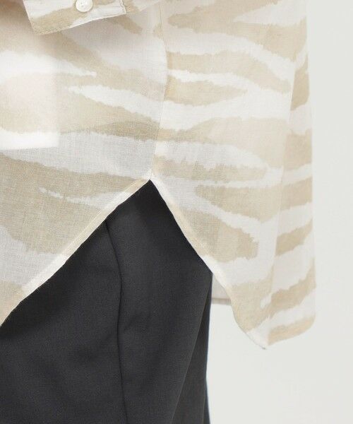 EVEX by KRIZIA  (大きいサイズ) / エヴェックス バイ クリツィア (オオキイサイズ) その他トップス | 【L】【接触冷感】【ウォッシャブル】シアーボイルゼブラロングシャツ | 詳細9