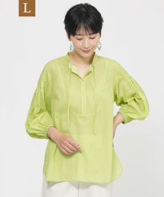 EVEX by KRIZIA  (大きいサイズ) / エヴェックス バイ クリツィア (オオキイサイズ) その他トップス | 【L】【接触冷感】【ウォシャブル】シアーボイルプルオーバーブラウス